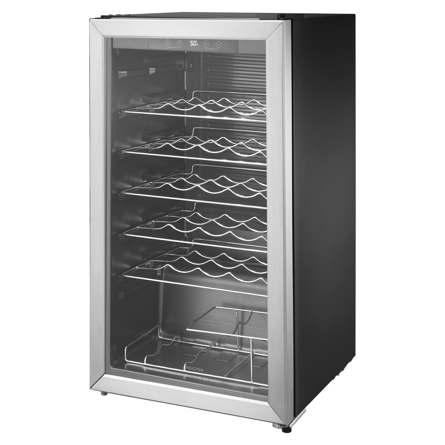 Insignia™ - 29-Bottle Wine Cooler with ENERGY STAR Certification - Stainless Steel