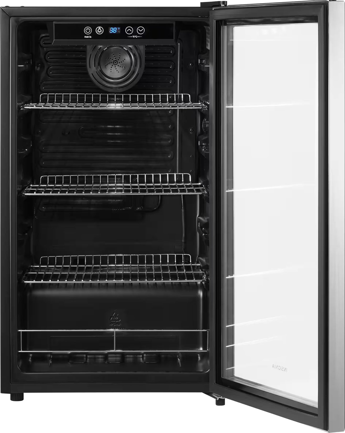 Insignia™ 115‑Can Stainless Steel Beverage Cooler with Glass Door-Stainless Steel