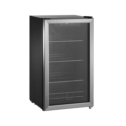 Insignia™ 115‑Can Stainless Steel Beverage Cooler with Glass Door-Stainless Steel