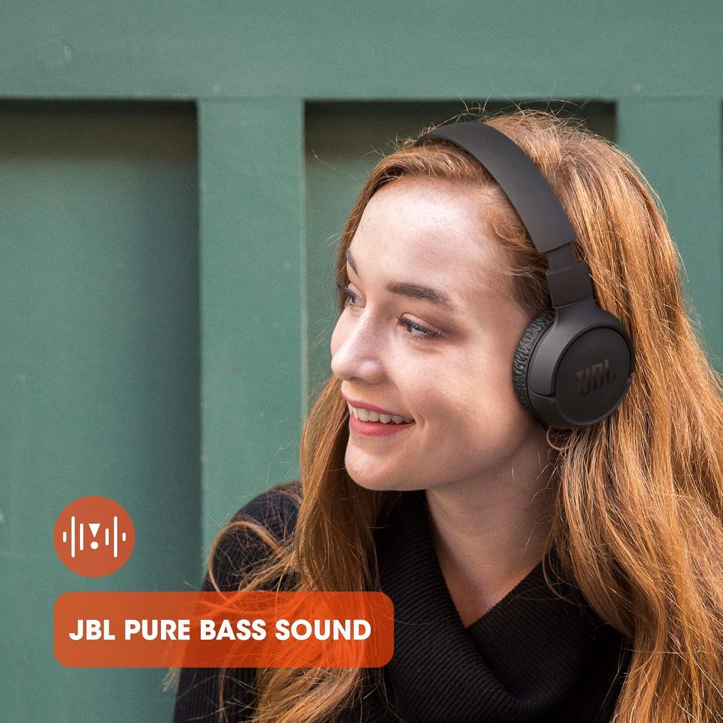 JBL Tune 510BT - Bluetooth headphones with up to 40 hours battery, microphone for call, foldable and comfortable, Android and iOs compatible