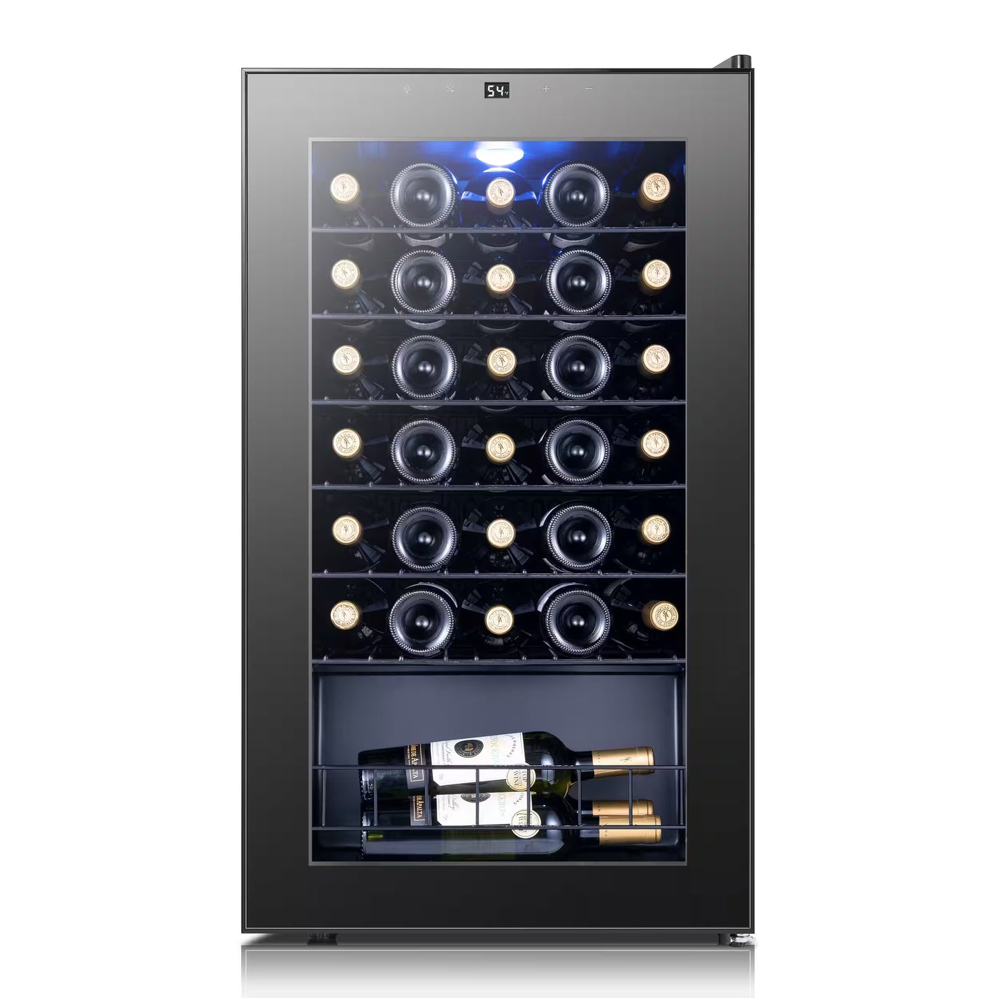 Insignia™ - 29-Bottle Wine Cooler with ENERGY STAR Certification - Stainless Steel