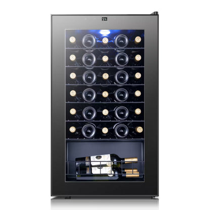 Insignia™ - 29-Bottle Wine Cooler with ENERGY STAR Certification - Stainless Steel