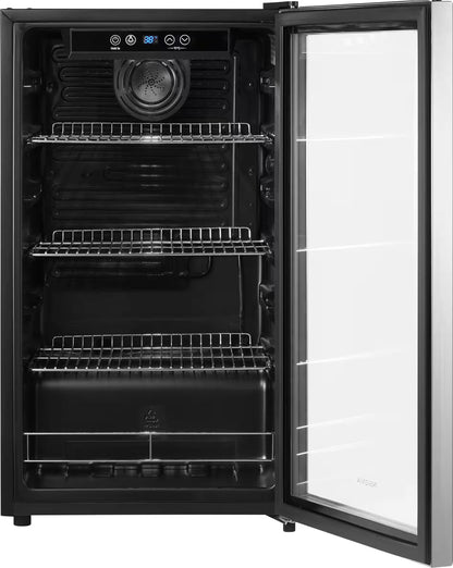 Insignia™ 115‑Can Stainless Steel Beverage Cooler with Glass Door-Stainless Steel