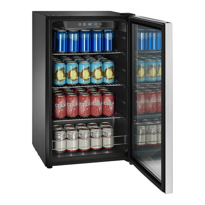 Insignia™ 115‑Can Stainless Steel Beverage Cooler with Glass Door-Stainless Steel