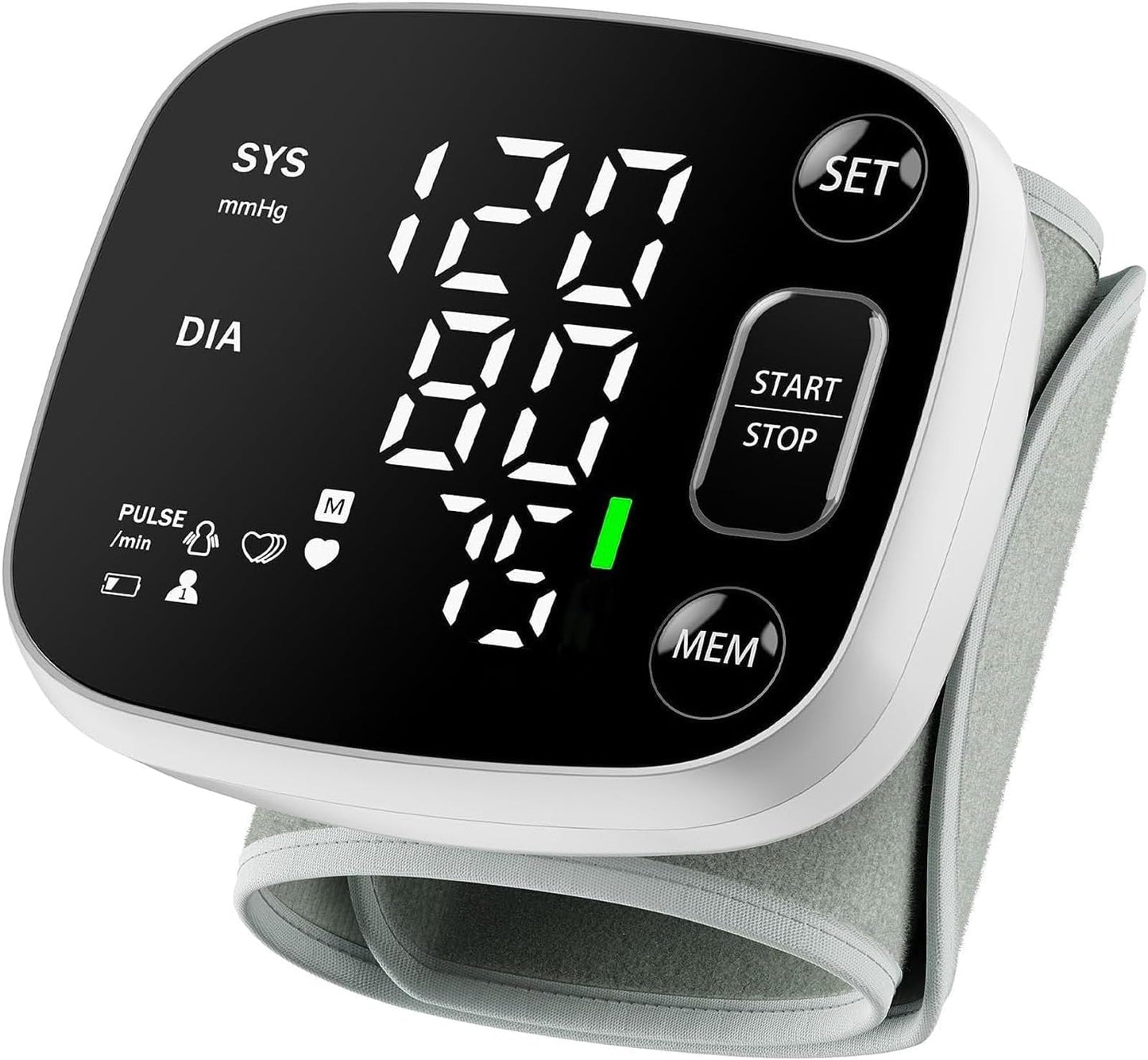 Wrist Blood Pressure Monitor, FDA Cleared Rechargeable BP Machine