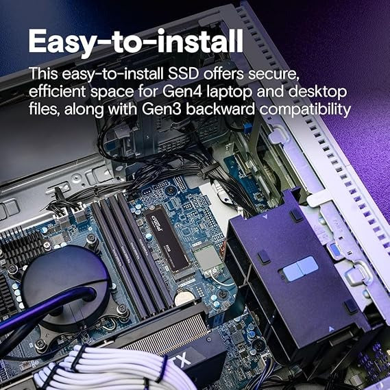 Crucial P310 500GB&nbsp;Internal SSD, PCIe Gen4 NVMe M.2 2280, Up to 6,600MB/s, for Laptop, Desktop (PC), &amp; Handheld Gaming Consoles, Includes Acronis Data Recovery Software, Solid State Drive