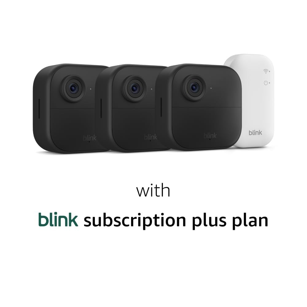 Blink - Outdoor 4 – Wireless smart security camera, two-year battery life, 1080p HD. Sync Module Core included