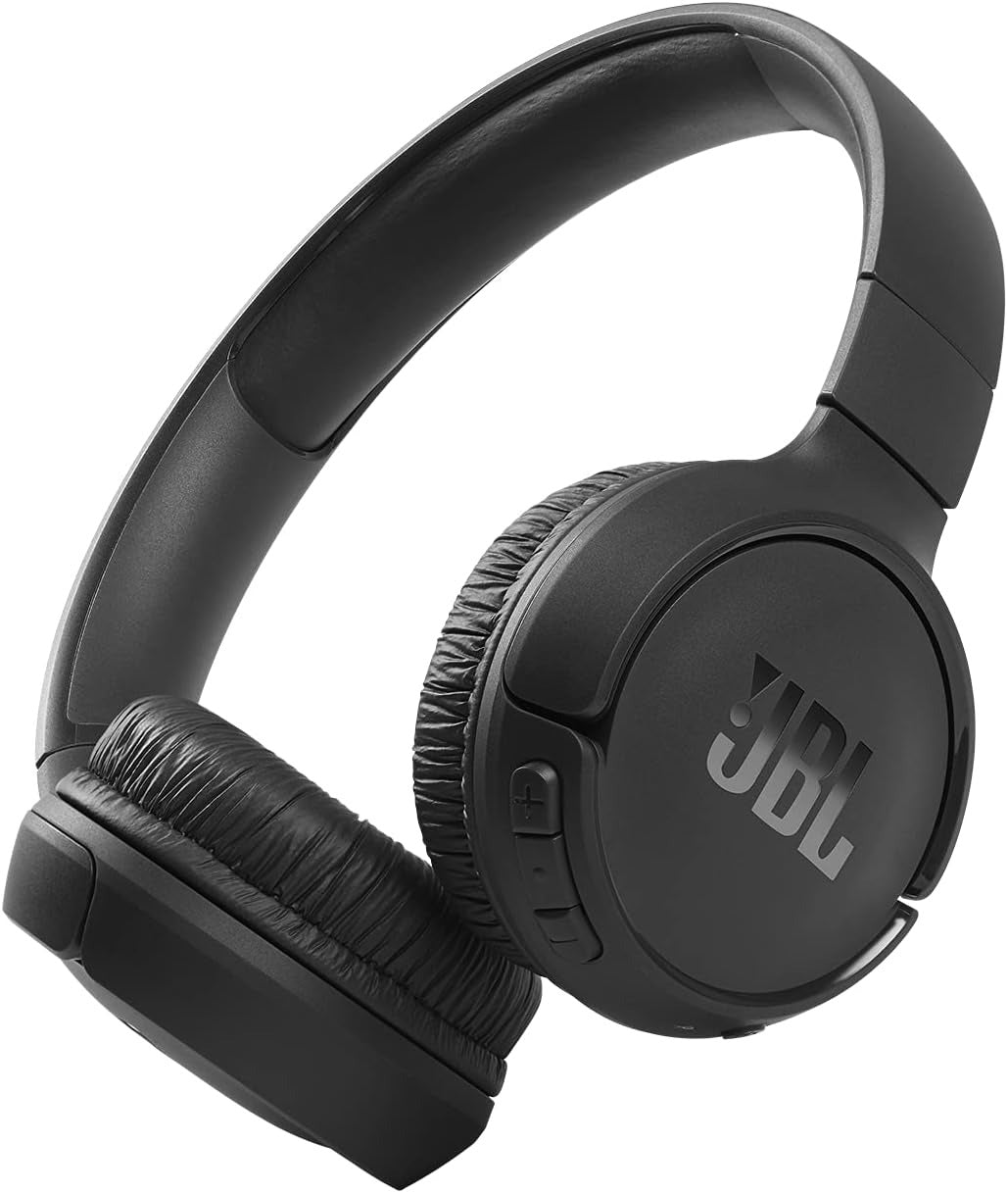 JBL Tune 510BT - Bluetooth headphones with up to 40 hours battery, microphone for call, foldable and comfortable, Android and iOs compatible