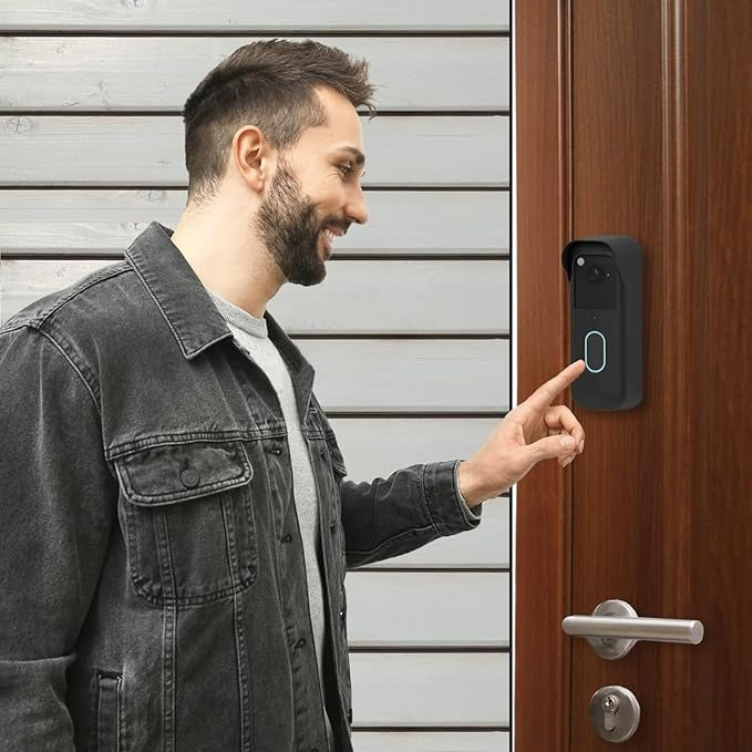 Blink Doorbell Mount, Anti-Theft Doorbell Mount for Blink Video Doorbell 2nd Gen (2025 newest model), No-Drill Needed Blink Doorbell Mount with Protective Cover, No Block Sensor & Night Vision (Black)