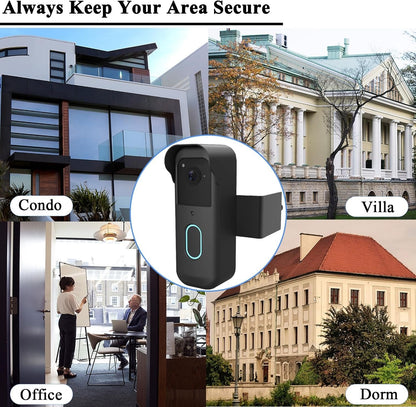 Blink Doorbell Mount, Anti-Theft Doorbell Mount for Blink Video Doorbell 2nd Gen (2025 newest model), No-Drill Needed Blink Doorbell Mount with Protective Cover, No Block Sensor & Night Vision (Black)