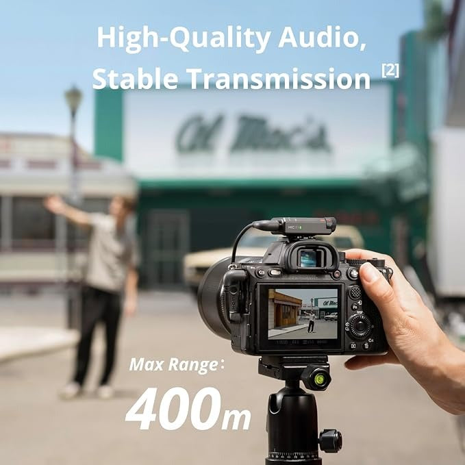 DJI Mic Mini (2 TX + 1 RX), son riche en détails, microphone cravate sans fil pour caméra/Android, vlog à deux, production en équipe