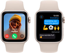 Apple Watch SE 2e génération (GPS) 40 mm reconditionnée, boîtier en aluminium Starlight avec bracelet sport Starlight - S/M - Starlight - (2022)