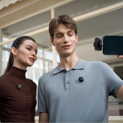DJI Mic Mini (2 TX + 1 RX), son riche en détails, microphone cravate sans fil pour caméra/Android, vlog à deux, production en équipe