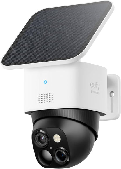 eufy Security SoloCam S340, Solar Security Cameras Wireless Outdoor, Cameras for Home Security, 360° Pan & Tilt Surveillance, No Blind Spots, 2.4 GHz Wi-Fi