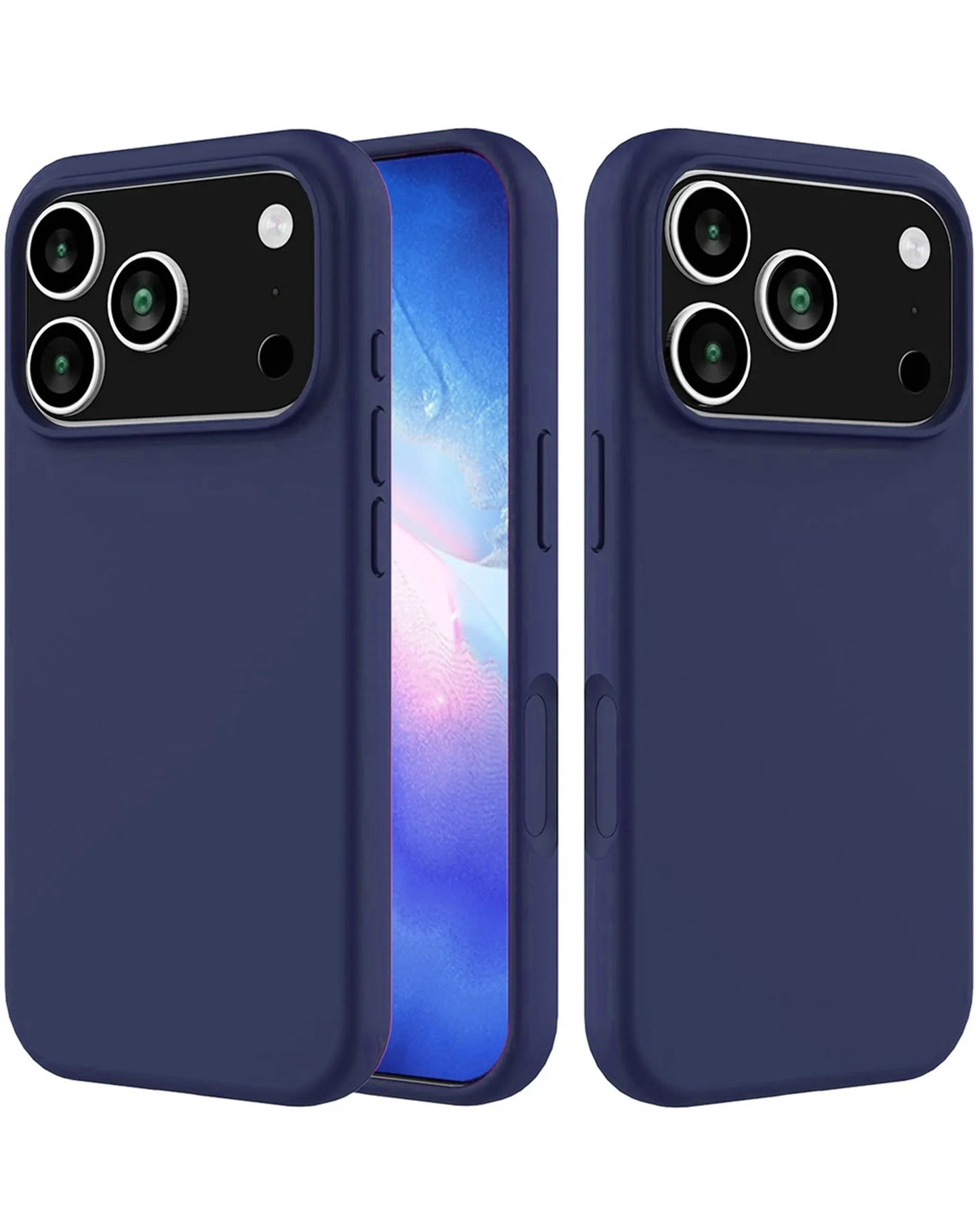 Soft Solid Silicone Case (Full Buttom Cover) for iPhone 17 Pro