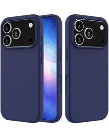 Coque en silicone souple et rigide (protection intégrale des bords inférieurs) pour iPhone 17 Pro