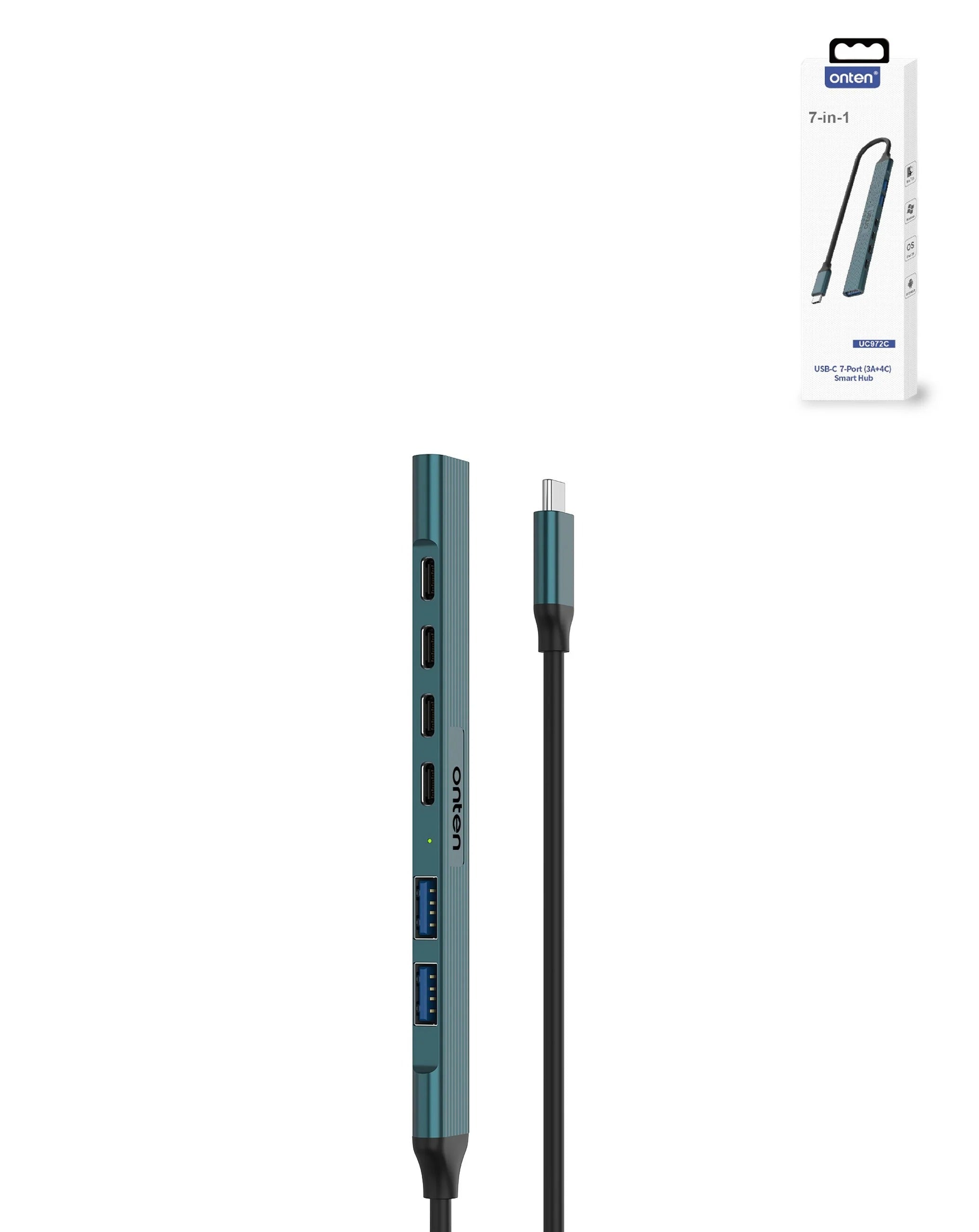 Onten 7-en-1 Expander USB C (USB3.0 + 2x USB 2.0 + 4x USB C)