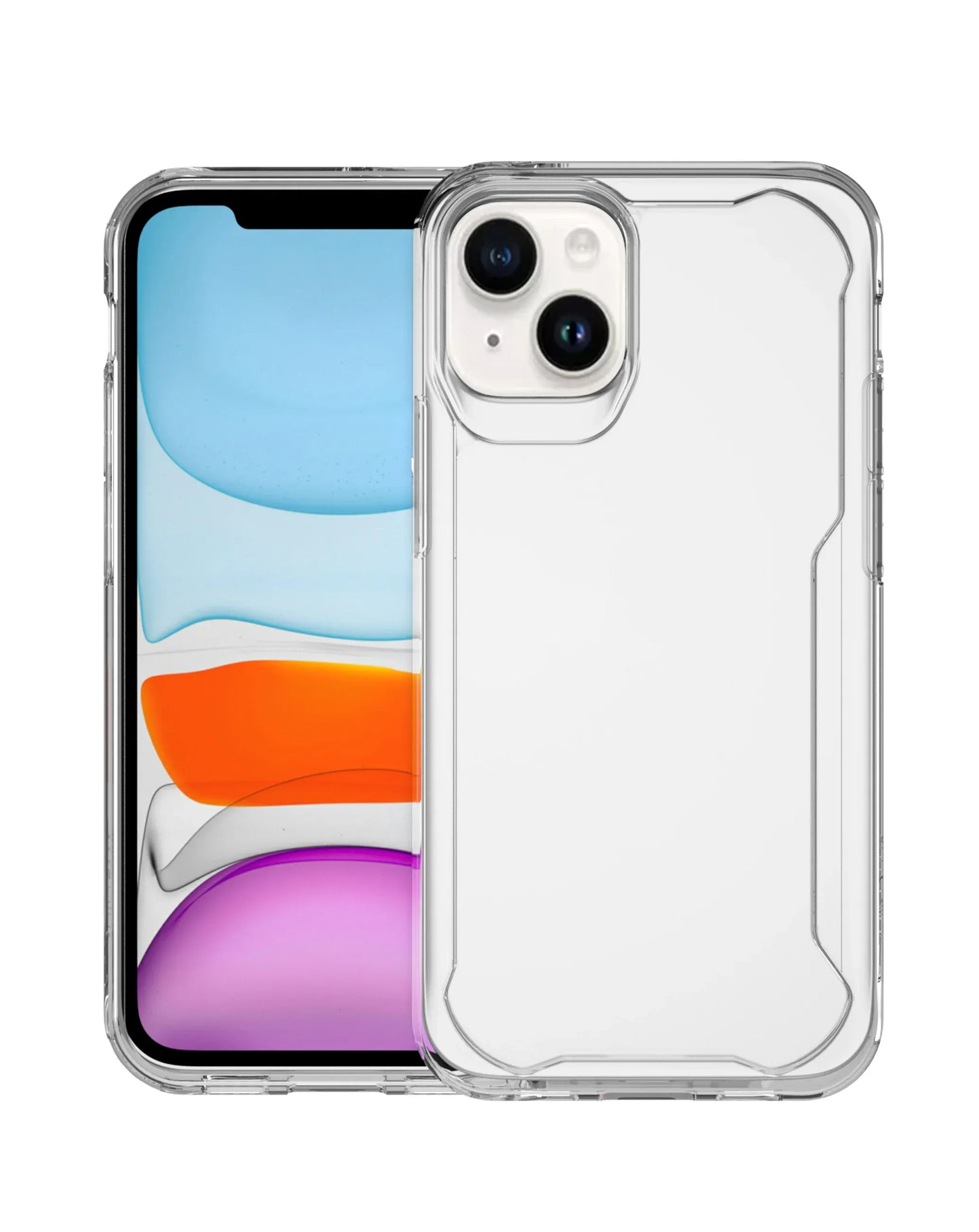 iPhone 14 Plus / 15 Plus Luxury TPU Hybrid Protection Case - CLEAR