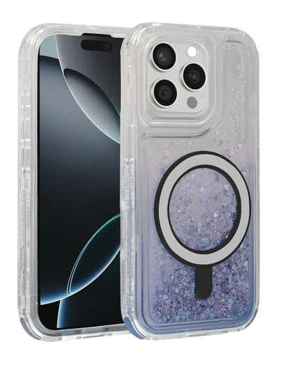 Wireless Charging Protective Glitter Liquid Bumper Case for iPhone 12 / 12 Pro
