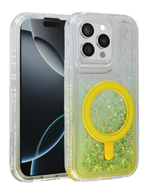 Wireless Charging Protective Glitter Liquid Bumper Case for iPhone 12 / 12 Pro