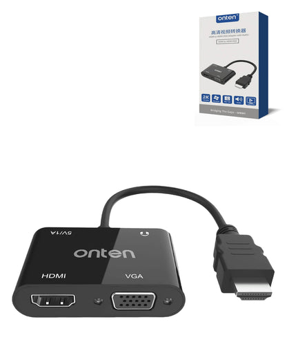 Onten 4in1 VGA Expander for (HDMI / VGA / USB 3.0 / Audio)