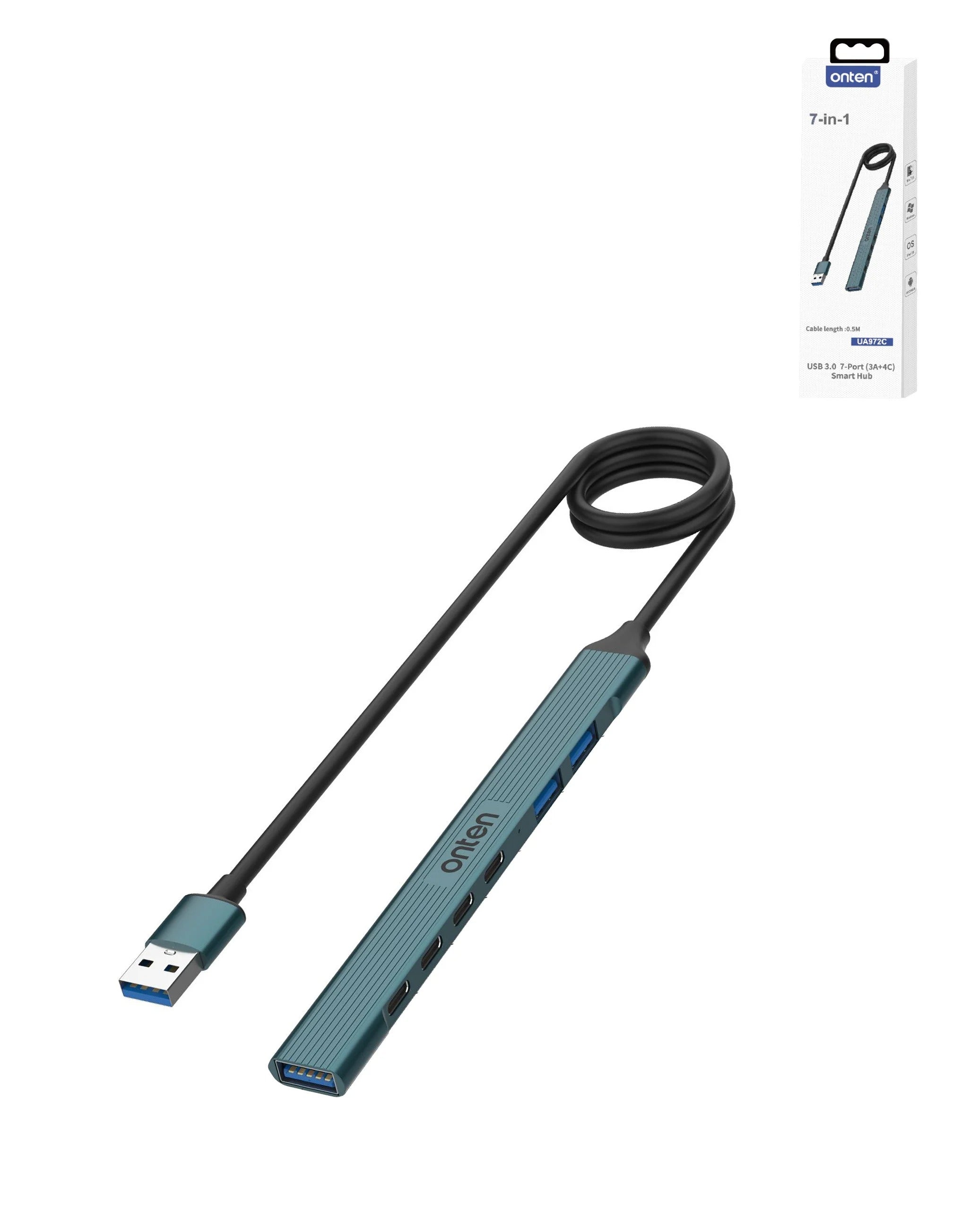 Onten 7in1 USB Expander (USB 3.0 + 2x USB 2.0 + 4x USB C)