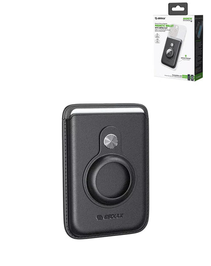 Esoulk Magnetic Wallet with Airtag Slot (BLACK)
