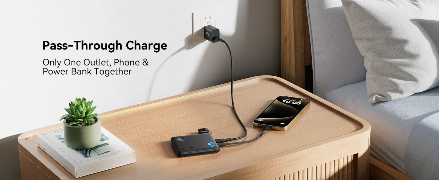 INIU 45W Fast Charging Portable Charger, Smaller 10000mAh Travel Power Bank