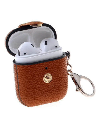 AirPods Pro Hard Leather Case with Metal Hook