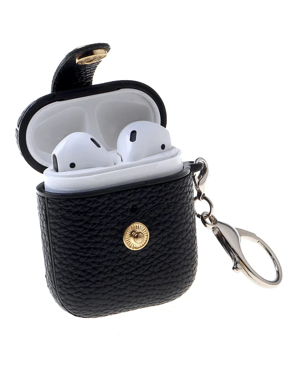 AirPods Pro Hard Leather Case with Metal Hook