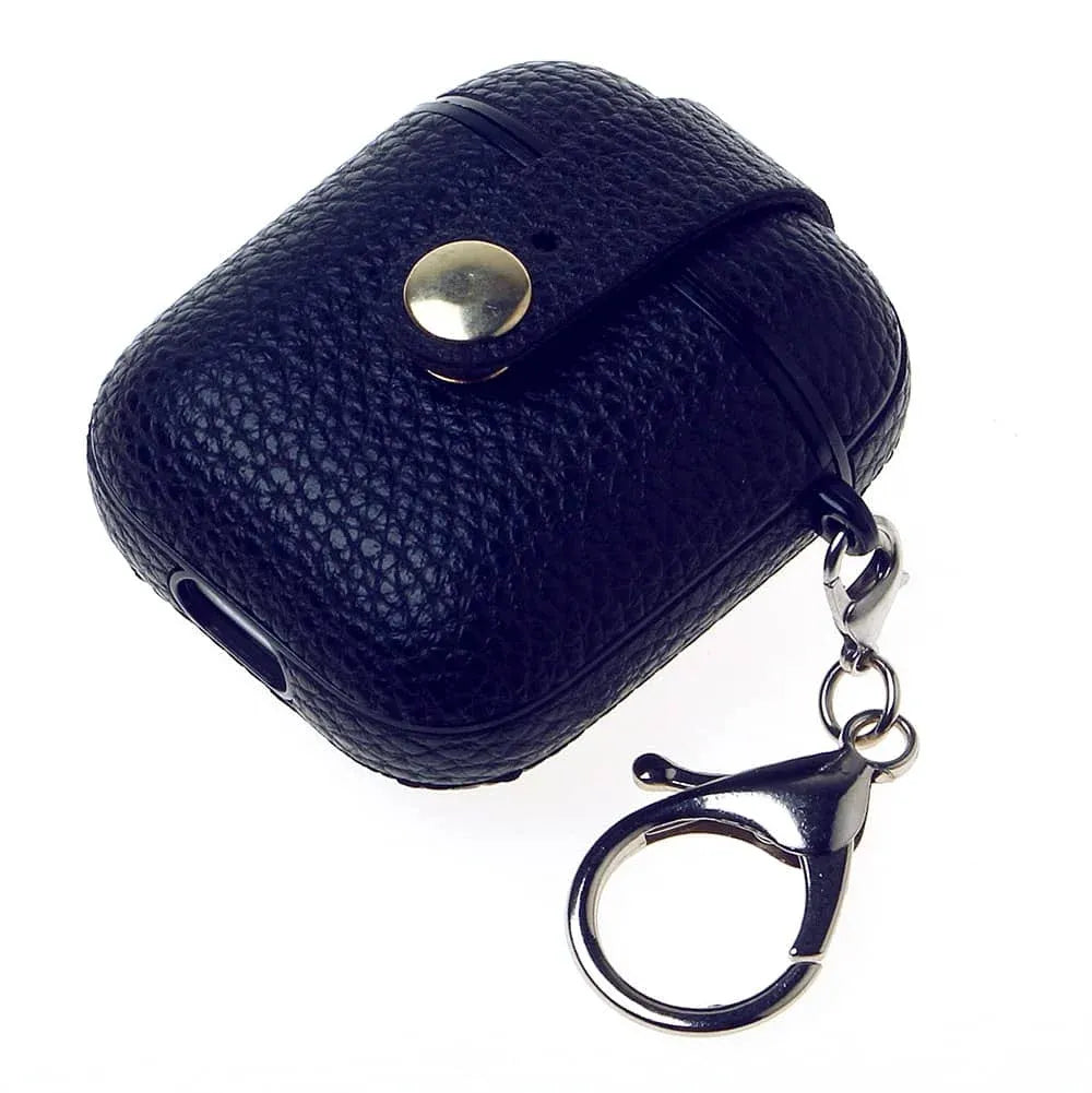 AirPods Pro Hard Leather Case with Metal Hook