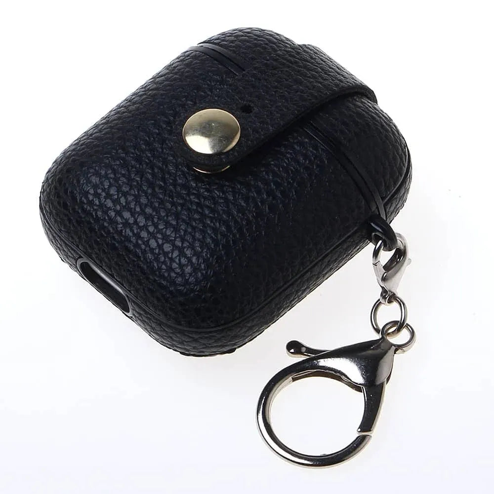 AirPods Pro Hard Leather Case with Metal Hook