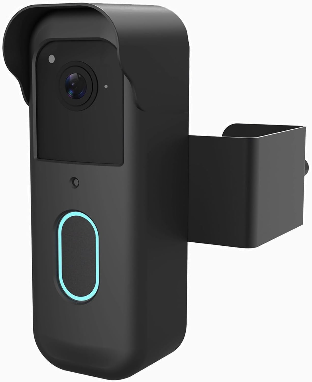 Blink Doorbell Mount, Anti-Theft Doorbell Mount for Blink Video Doorbell 2nd Gen (2025 newest model), No-Drill Needed Blink Doorbell Mount with Protective Cover, No Block Sensor & Night Vision (Black)