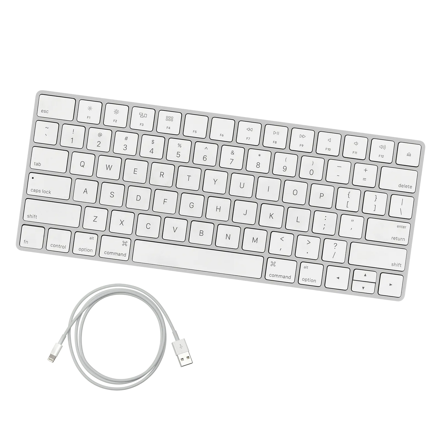 Apple - Magic Keyboard (Lightning Port) - Silver/White