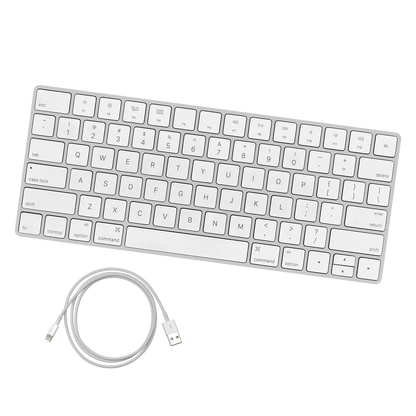 Apple - Magic Keyboard (Lightning Port) - Silver/White